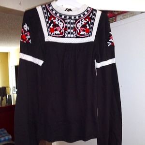 SOLD Free people embroidered top